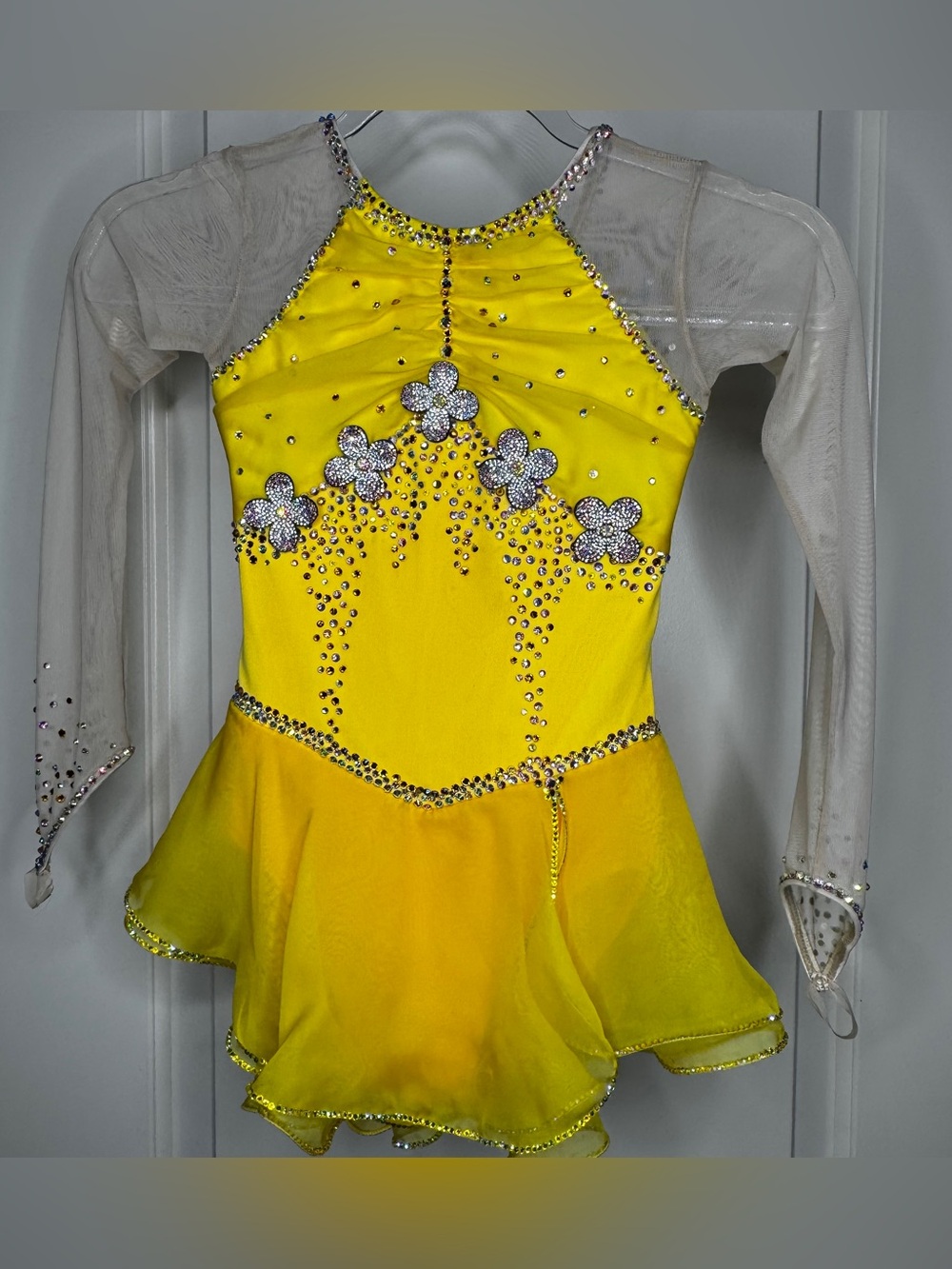 Yellow Figure Skating Dress girls